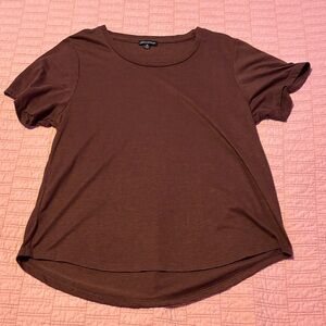 Shinestar Maroon Short Sleeve Scoop Neck Tee